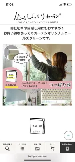 つっぱり式ロールスクリーン 低価格