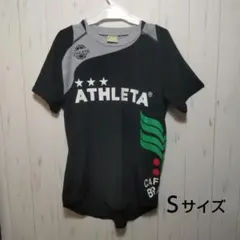 ATHLETA ブラック プラシャツ 半袖ウェア S　 CAF BB