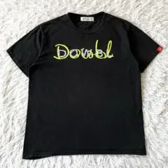 Dowbl ダブル Tシャツ ブラック グラフィックロゴ ブラック 46