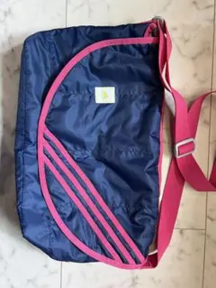 adidas　ネイビー ピンク ストライプ ショルダーバッグ
