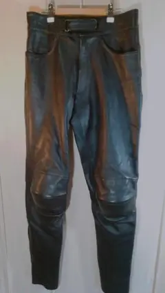 Rookie Leathers 黒　レザーパンツ 3L ルーキー レザーパンツ メンズ W30位 黒 L バイク 革パンツ 古着