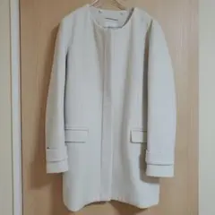 TONAL トーナル ノーカラーコート ホワイト