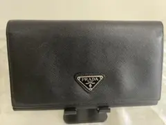 PRADA プラダ 長財布 ユニセックス サフィアーノレザー ブラック