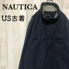 US古着ナイロンジャケットノーティカNAUTICA無地ノームコアアウター