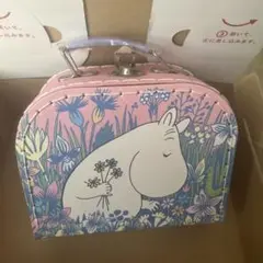 ムーミン ミニトランク　ポーチ 小物入れ　花柄MOOMIN ピンク