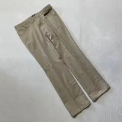 Calvin Klein ベージュ チノパンツ ストレッチ フレア 綿混