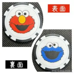 ゴルフマーカー カジノチップ セサミストリート エルモ クッキーモンスター