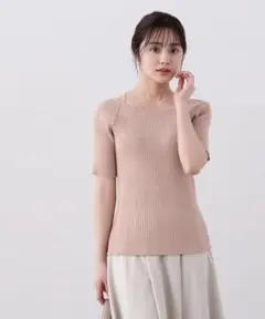 プロポ バックスリット半袖ニット