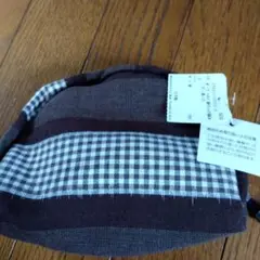 ギエモン小型ブラウン布製ポーチ