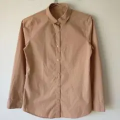 GU ピンクベージュ レギュラーシャツ 長袖 S