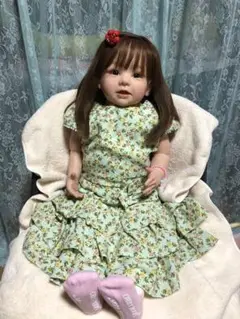 リボーンドール⭐️zunie 花柄フリルドレス ミントグリーン
