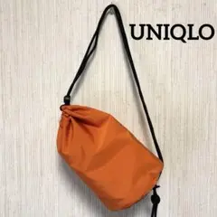 UNIQLO ユニクロ ミニドローストリングバッグ オレンジ ショルダーバッグ