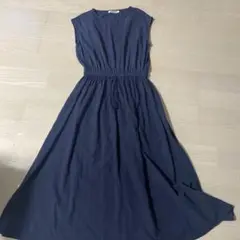 SUNFLOWER EIGHT ノースリーブワンピース L ネイビー