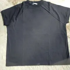 【新品】ベルーナ　半袖華奢見せTシャツ　黒　ハイネック　綿100%　LL