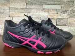 ASICS サッカーシューズ ブラック/ピンク　19cm 【美品】　トレシュー