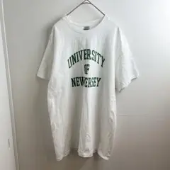 GILDAN ロゴ オーバーサイズ プリント Tシャツ 半袖 ホワイト M