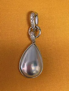 パール ネックレス トップ ダイヤ ドロップ