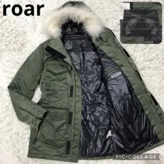 美品✨roar ロアー ダウンジャケット クロスガン カーキ スター柄 4(XL m26208459701_1.jpg?1731763269