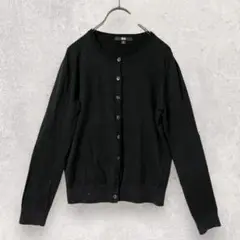UNIQLO ユニクロ コットンカーディガン ブラック M 綿100% 3299