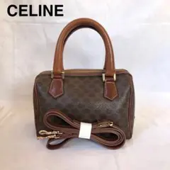 《極美品》セリーヌ 2way ミニハンドバッグ マカダム柄 斜め掛け可能