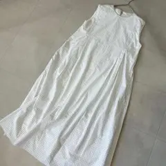 美品　シップスプライマリーネイビーレーベル♡タイプライターロングワンピース