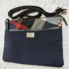 ブラックレーベルクレストブリッジ ショルダーバッグ ネイビー メンズ