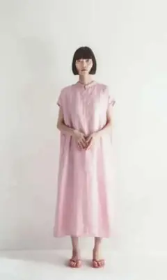 fog linen work フォグリネンワーク ピンク ワンピース ロング