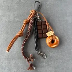 じゃらじゃらキーホルダー　ベーグル　チョコレート　キーホルダー　キーチェーン