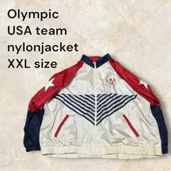 希少vintage オリンピックオフィシャル　USA　ナイロンジャケットXXL