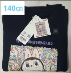 UNIQLO POPMART×UT ラブブ 黒 スウェットシャツ 140 限定