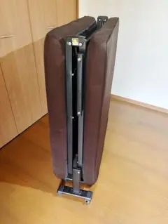 送料込 折りたたみベッド シングル 簡易ベッド キャスター付き ブラウン