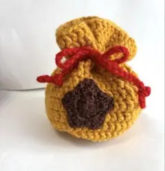 どうぶつの森　ベル袋　編み物　巾着　ハンドメイド　ポーチ