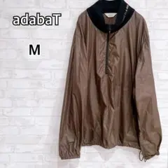 【アダバット】ブラウン ハーフジップジャンパー M メンズy2378