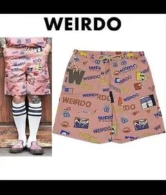未使用タグ付 WEIRDO 総柄イージーショーツ ピンク M GLADHAND
