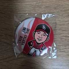 即購入⭕️　ソフトバンクホークス　緒方理貢選手　若鷹ガチャ　缶バッジ