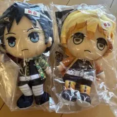 ◆新品未開封◆大人気鬼滅の刃 Chibiちびぬいぐるみ 2体　　水柱　バンダイ