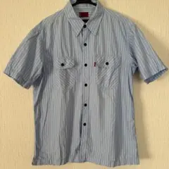 LEVI’S ストライプ 半袖シャツ 赤タブ