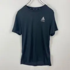 訳あり美品 ODLO オドロ Tシャツ ランニングウェア ワンポイントロゴ 半袖