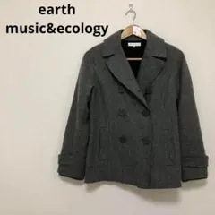 earth music&ecology ピーコート　グレー　M ウール　羽織