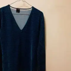 【N.HOOLYWOOD】ベロア生地 Vネック長袖カットソー