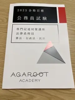 【翌日発送可】アガルートアカデミー　公務員試験　憲法・行政法・民法