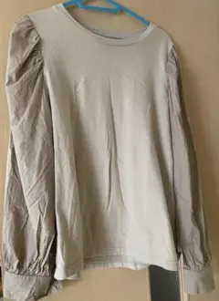 GAP パフスリーブ 長袖 カットソー　ベージュ