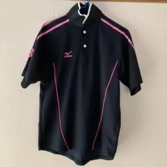 Mizuno ポロシャツ M 黒/ピンク