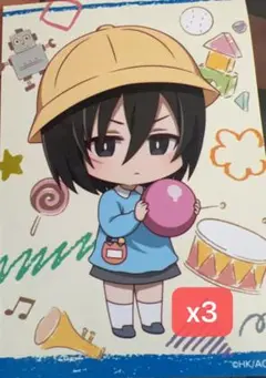 進撃の巨人　ミカサ　園児　幼稚園　ブロマイド　3枚セット