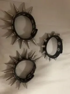 スパイクレザーブレスレット 3点セット