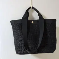 美品 クラン かごバッグ2way A4 ブラック