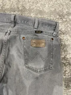 90s ラングラー13MWZ グレー35×32ヴィンテージusaデニムパンツ