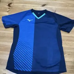 Mizuno VネックTシャツ S ネイビー/ブルー