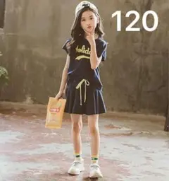 120（106−115cm）キッズセットアップセットチアガール風ダンスお揃い子供