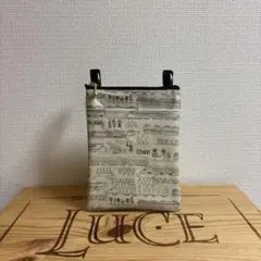 ハンドメイド　電車柄　ラミネート縦型移動ポケット